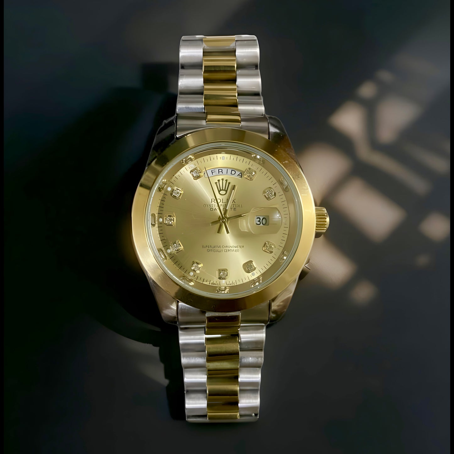 Rolex Day-Date Gold & Silver Watch
